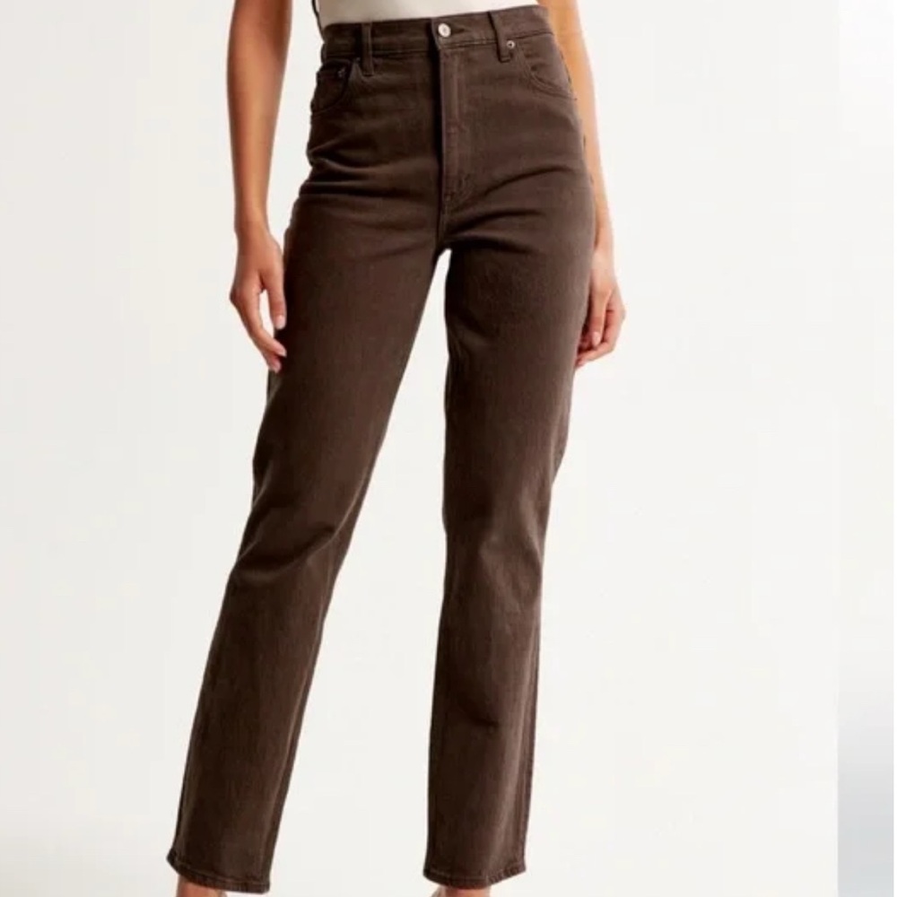 Abercrombie mid rise90s straight leg